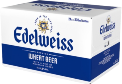 Edelweiss doos met 24 flesjes van 33cl Edelweiss doos met 24 flesjes van 33cl